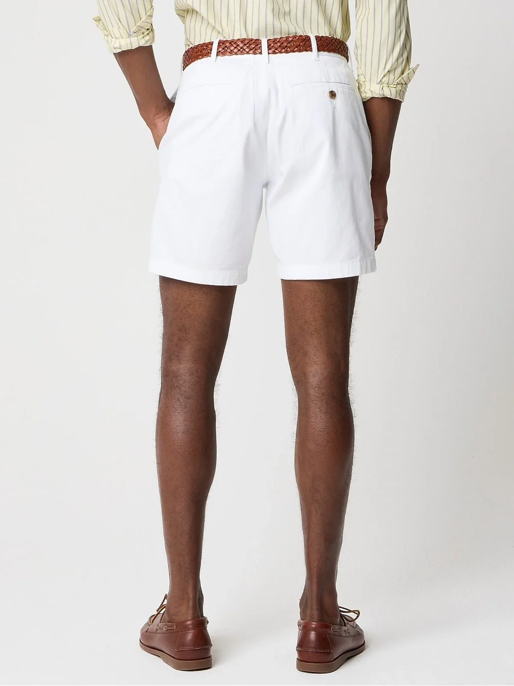 J. Crew Men’s White Flat-Front Cotton Chino Shorts size 30